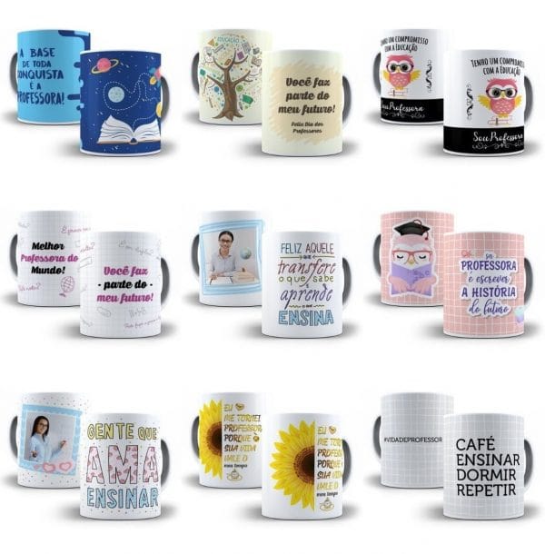 500 Artes Sublimação Caneca Dia Dos Professores Corel E Png