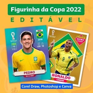 Arquivo Digital Editável Figurinha Copa 2022 Cdr Psd E Canva