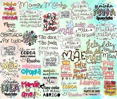 Arquivo Digital Frases Mães Lettering Personalizados Scrap 2 Arquivo Digital Frases Mães Lettering Personalizados Scrap
