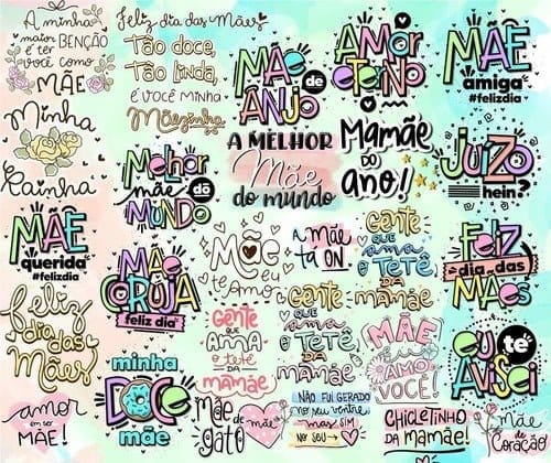 Arquivo Digital Frases Mães Lettering Personalizados Scrap 3 Arquivo Digital Frases Mães Lettering Personalizados Scrap
