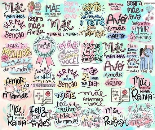 Arquivo Digital Frases Mães Lettering Personalizados Scrap 5 Arquivo Digital Frases Mães Lettering Personalizados Scrap