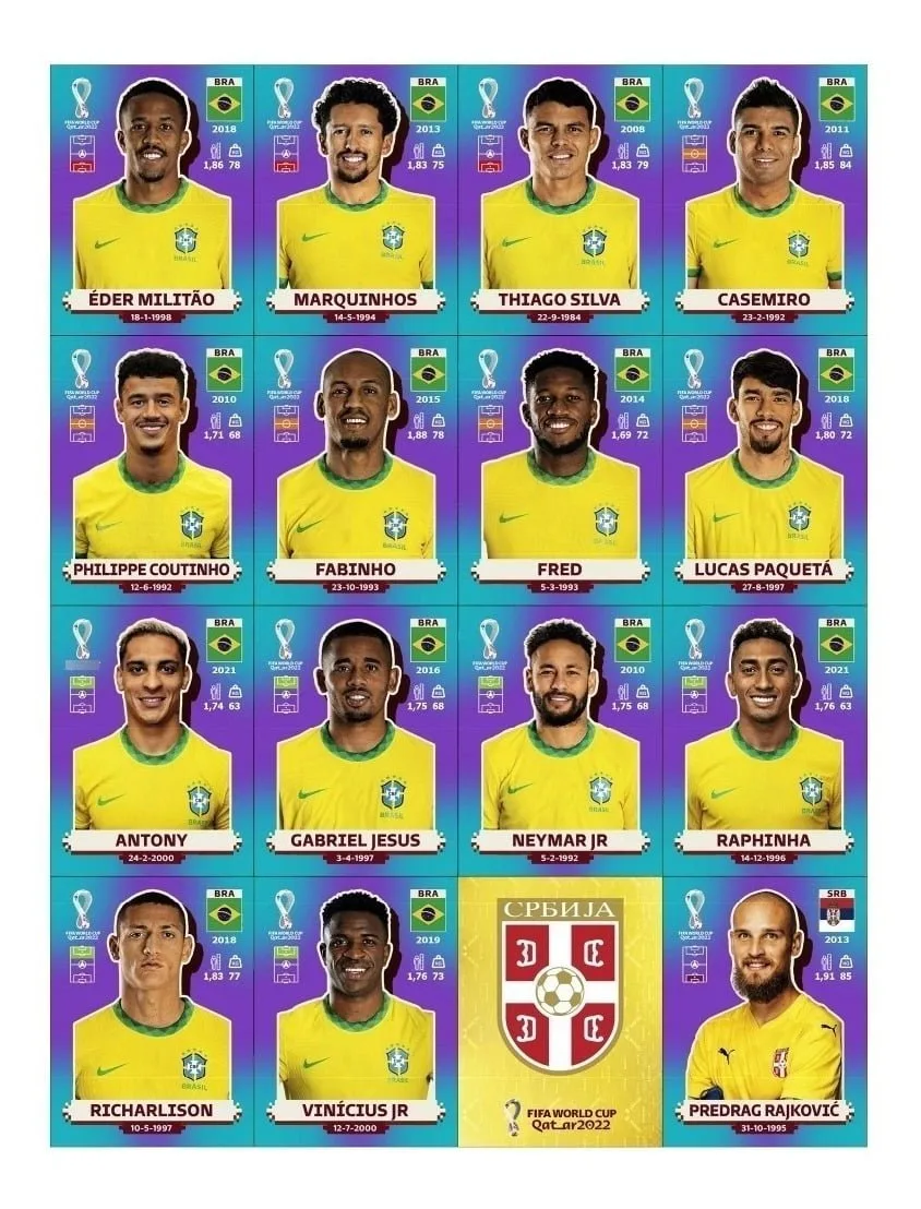 Arquivo Em Pdf Com Todas As Figurinhas Da Copa 2022 Qatar