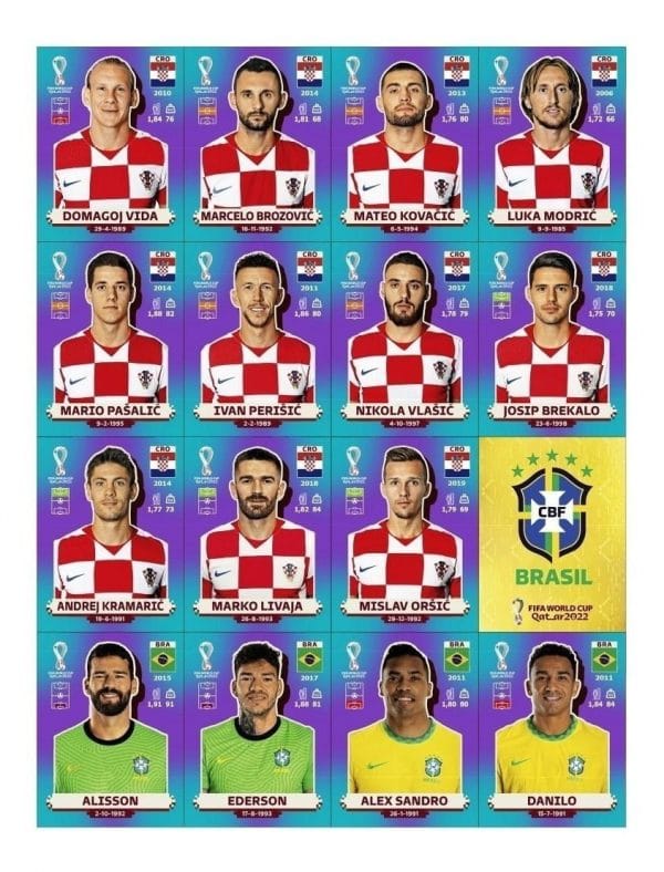 Arquivo P Imprimir Figurinhas Copa Qatar 2022 Fundo Azul Pdf