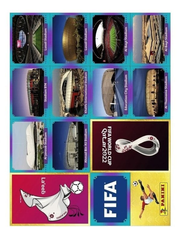 Arquivo P Imprimir Figurinhas Copa Qatar 2022 Fundo Azul Pdf