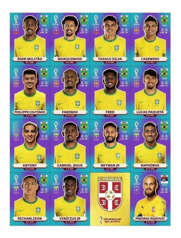 Arquivo P Imprimir Figurinhas Copa Qatar 2022 Fundo Azul Pdf