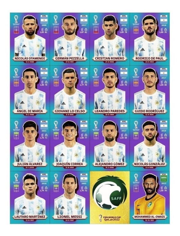 Arquivo P Imprimir Figurinhas Copa Qatar 2022 Fundo Azul Pdf