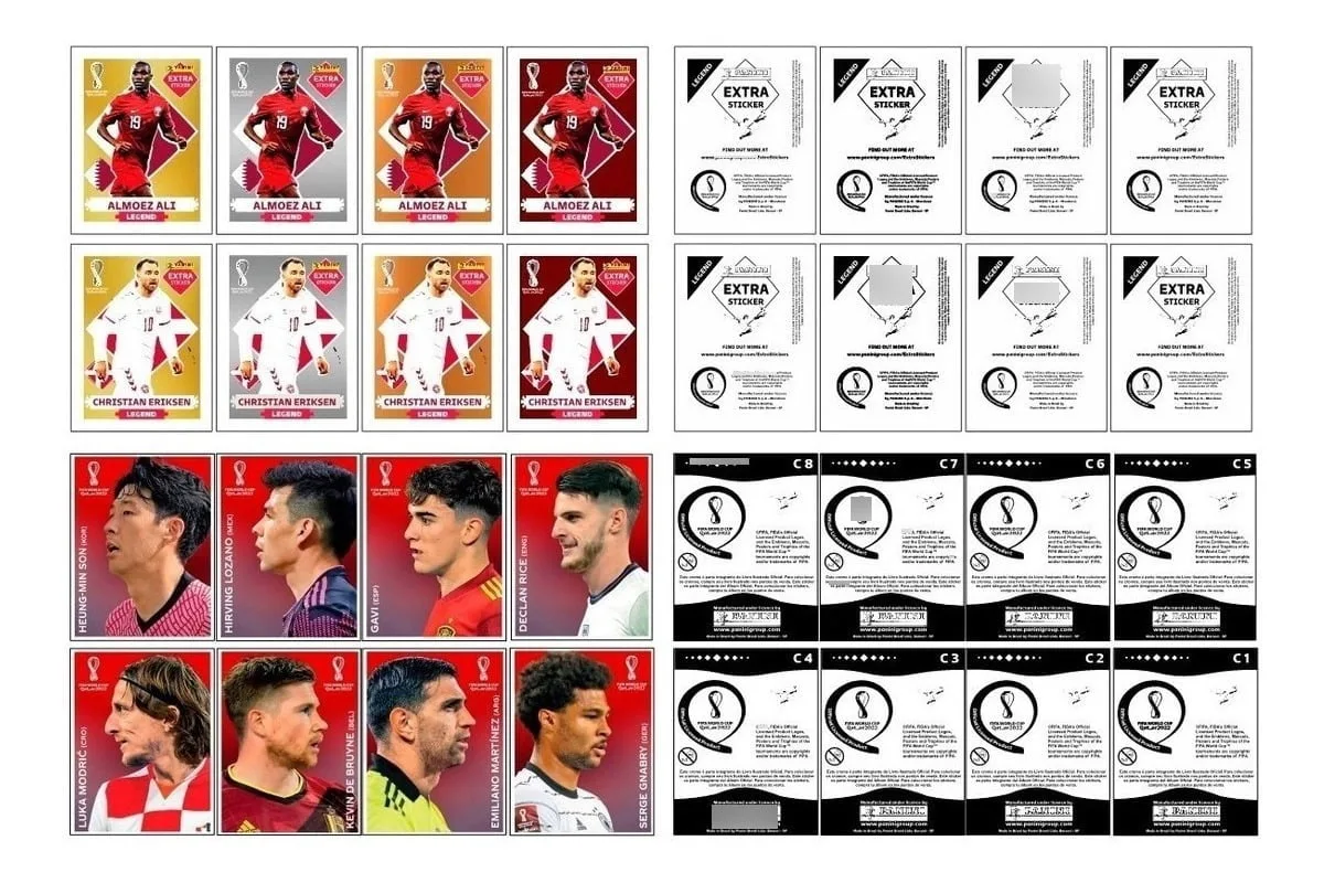 Arquivo Pdf Figurinhas Legends + Rookies + Coca Cola Copa