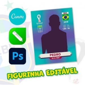 Arte Figurinha Copa Do Mundo Editável No Corel E Photoshop