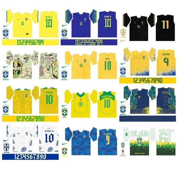 Arte Vetor Camisa Brasil Personalizada Copa Do Mundo 2022