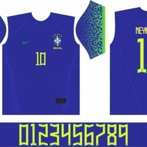 Arte Vetor Fonte Camisa Seleção Brasileira 22 Copa Mundo