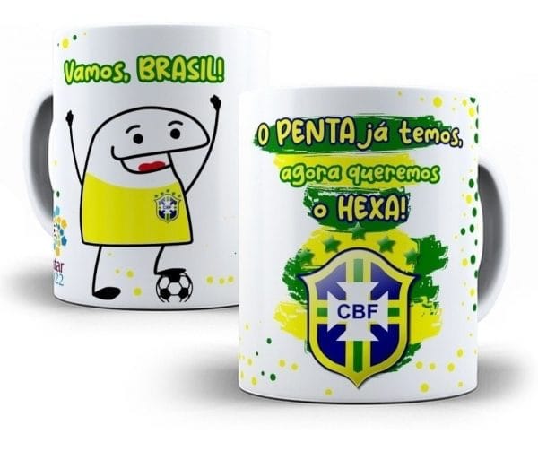 Artes Caneca Brasil Copa Mundo 2022 Qatar Vetores Em Corel
