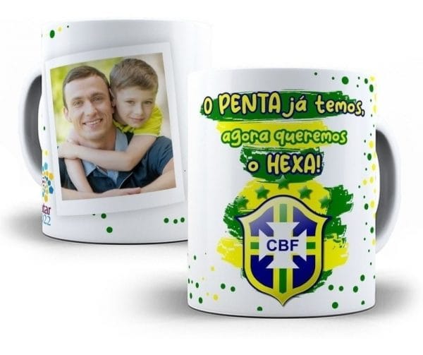 Artes Caneca Brasil Copa Mundo 2022 Qatar Vetores Em Corel