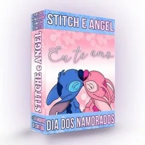 Artes Para Canecas Dia Dos Namorados Stitch E Angel +bônus 21 Artes Para Canecas Dia Dos Namorados Stitch E Angel +bônus