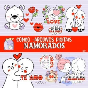 Combo Dia Dos Namorados Embalagem Caixa Arquivos Digitais