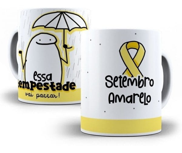 Combo Setembro Amarelo 25 Artes Sublimação Caneca Flork