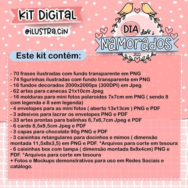 Dia Dos Namorados Pdf Png Corte Caixa Arquivos Digitais Arte