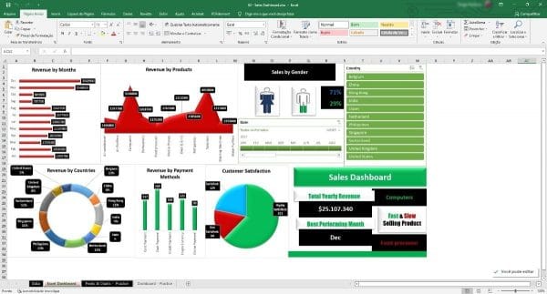 Diversos Nichos +200 Infográficos Dashboards Editáveis Excel
