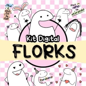 Florks Memes Kit Digital Signos Frases Ilustrações Caixa Tag