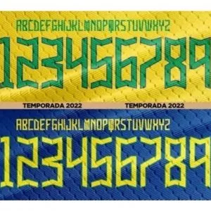Fonte Camisa Brasil Copa 2022 Catar Vetorizada Ai, Eps E Pdf