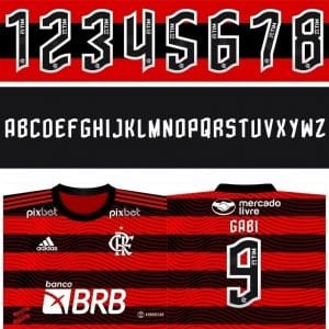 Fonte Camisa Flamengo Vetorizada 2022 2023 + Arte Caneca Fla