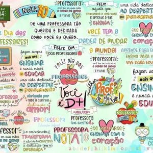 Frases E Ilustrações Dia Dos Professores Png Personalizados