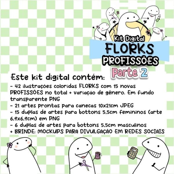Kit Digital Flork Profissões 2
