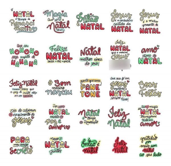 Kit Digital Natal Fases Natalinas Estampas Artes Ilustrações