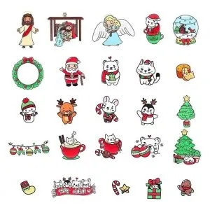 Kit Digital Natal Fases Natalinas Estampas Artes Ilustrações