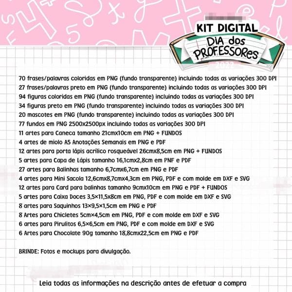 Pack Digital Dia Dos Professores Pandoca Completo