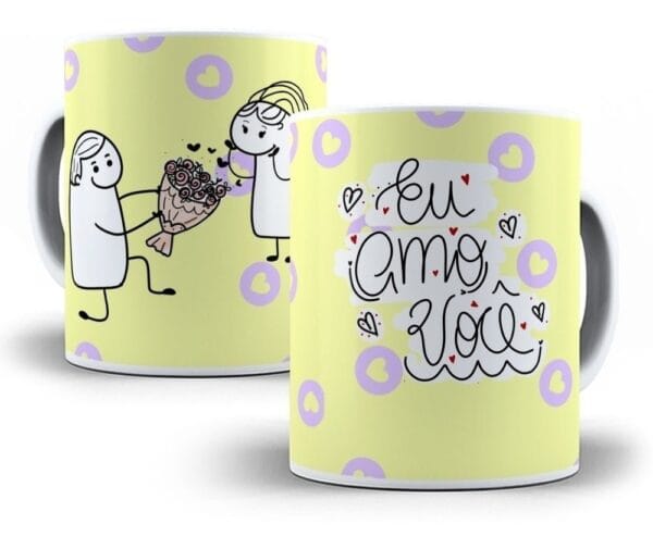 Pack Flork Namorados 26 Artes Para Sublimação De Caneca
