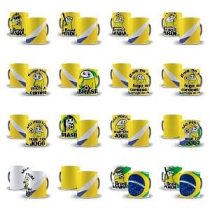 Pack Flork Png Artes Caneca Brasil Copa Mundo Qatar 2022