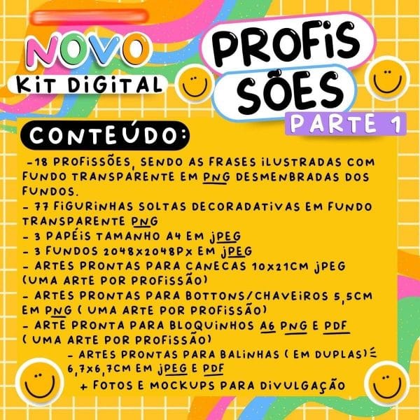 Pack Profissões Png Sublimação Bloquinho Caneca Camisa