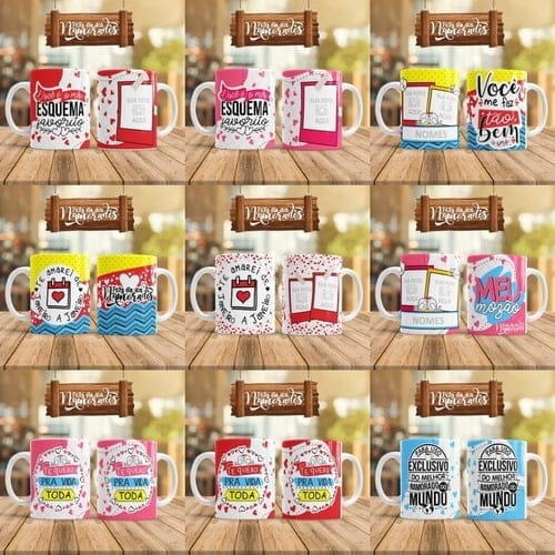 Pack Sublimação Artes Canecas Dia Dos Namorados 5.0 Arquivo 1 Pack Sublimação Artes Canecas Dia Dos Namorados 5.0 Arquivo