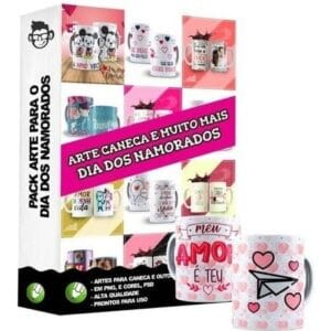 Pack Sublimação Caneca Dia Dos Namorados 2.0 Editável Corel