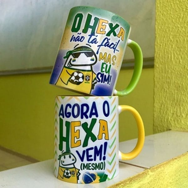 Pacote Arte Caneca Brasil Flork Torcedor 15 Arquivo Editável