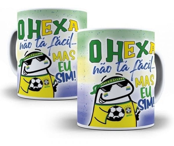 Pacote Arte Caneca Brasil Flork Torcedor 15 Arquivo Editável