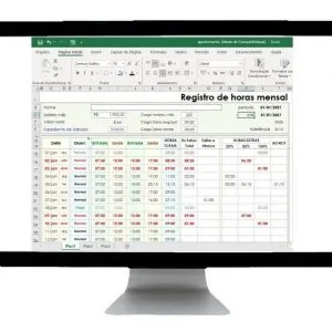 Planilha Cartão De Ponto E Horas Extra Para Funcionários