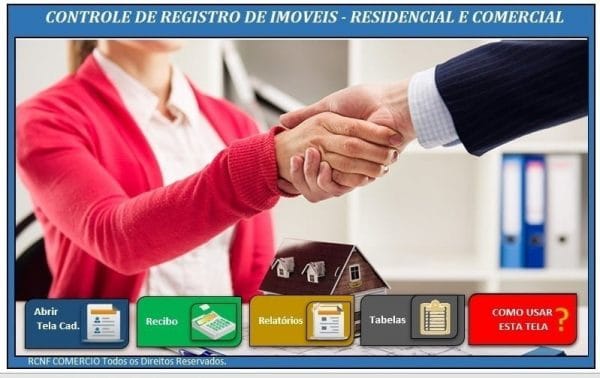 Planilha Excel Controle Aluguel Imóveis Com Recibo Relatório