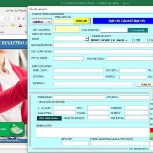 Planilha Excel Controle Aluguel Imóveis Com Recibo Relatório
