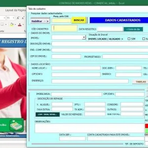 Planilha Excel Controle Aluguel Imóveis Com Recibo Relatório