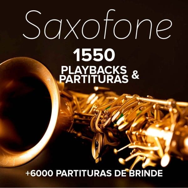 Playbacks Saxofone + 1550 Partituras Sax Alto Soprano Tenor