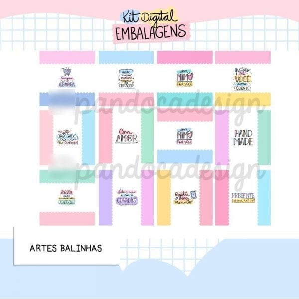 Kit Digital Elementos Frases E Ilustrações Para Embalagens