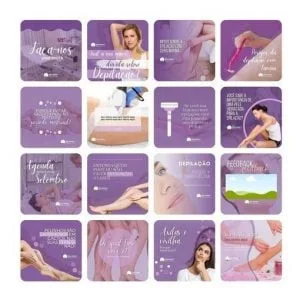 Pack Canva Depilação Depiladora 2 Templates Editável 33 Arte