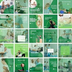 Pack Canva Fisioterapia Templates Editável 26 Artes