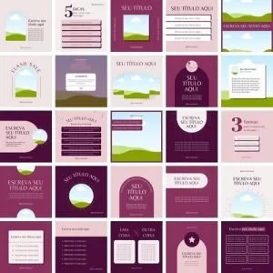 Pack Canva Terapia Holistica Templates Editável 25 Artes