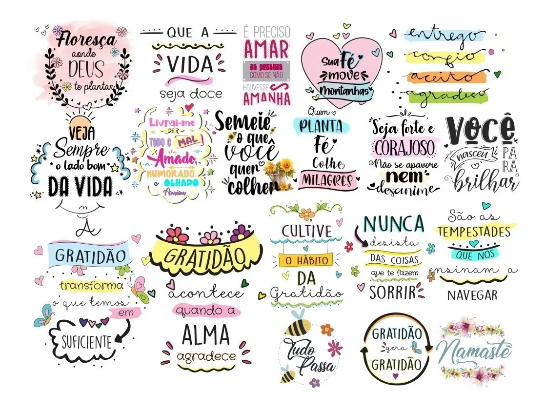 Kit Arquivos Digitais Lettering Frases Motivacionais Png 1 Kit Arquivos Digitais Lettering Frases Motivacionais Png