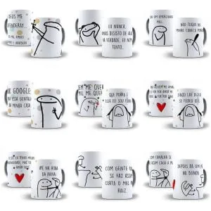 30 Estampas Caneca Flork Bento Editável Em Corel Sublimação