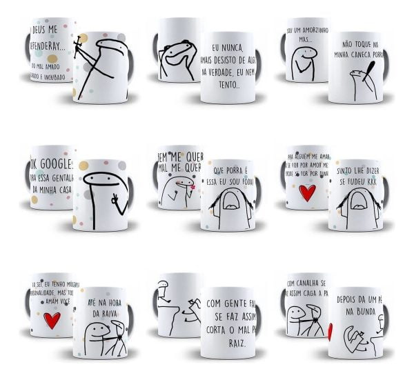 30 Estampas Caneca Flork Bento Editável Em Corel Sublimação