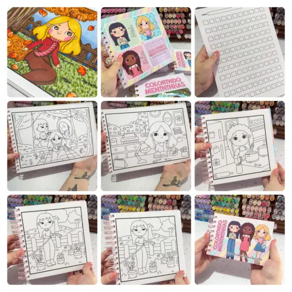 PDF para Colorir: Kit Temático Meninas Pequenas - Imagem 3