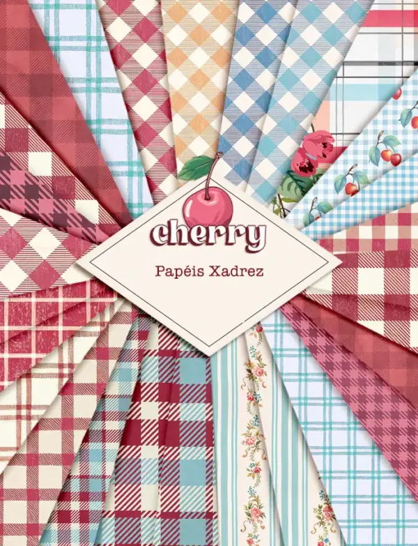 Kit Cereja Digital para Designs de Scrapbooking - Imagem 5